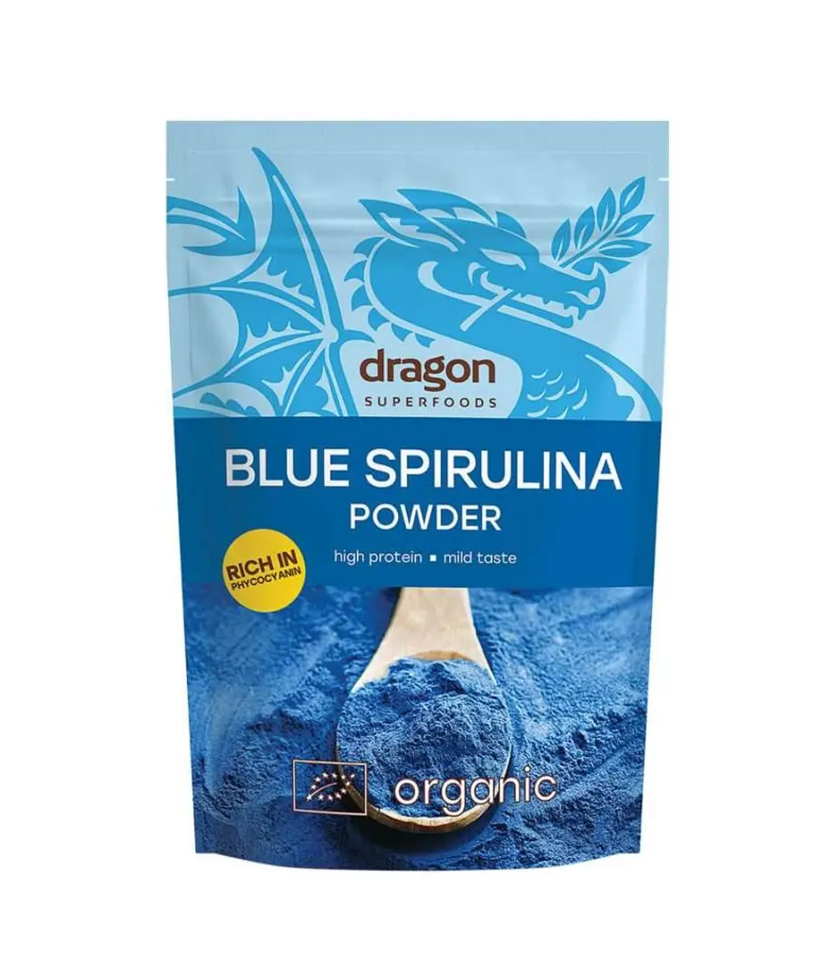 Bột tảo Blue Spirulina hữu cơ Dragon Superfoods 75g